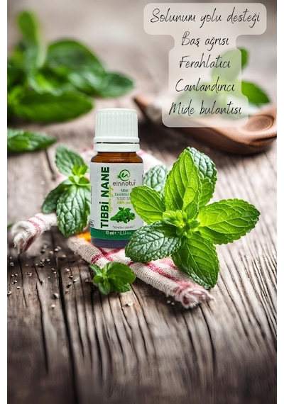 Einnatur Nane Uçucu Yağı % 100 Saf Mentha X Piperita Essential Oil Mentol 10 ML