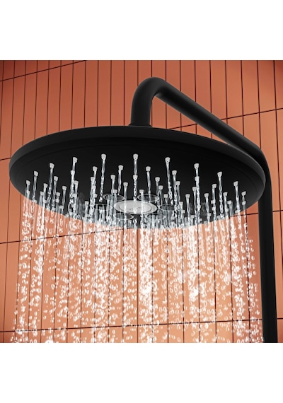 VitrA Aquaheat Bliss 240 2f Duş Kolonu Ve Termostatik Duş Bataryası Sistemi Mat Siyah A4720536 Siyah