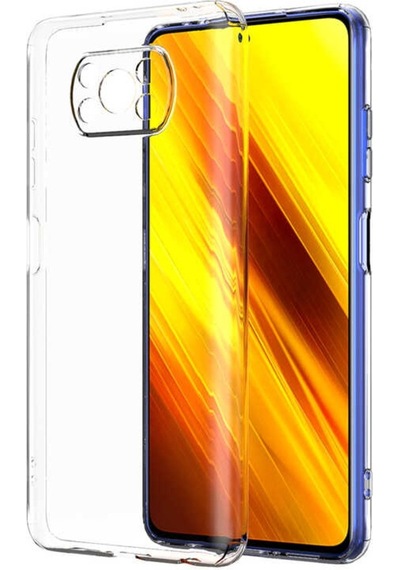 Xiaomi Poco X3 Kılıf Zore Kamera Korumalı Süper Silikon Kılıf Renksiz