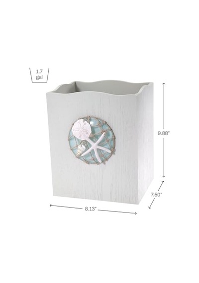 Çöp Sepeti Dekoratif Çöp Kovası Plajdan Esinlenen Banyo Aksesuarları Seaglass Koleksiyonu Çok Renkli