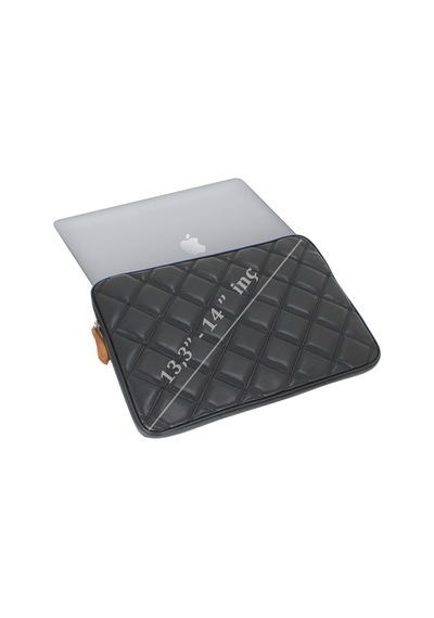 Case Club Apple Uyumlu MacBook Air Pro 13-14" Su Geçirmez Laptop Kılıfı Siyah