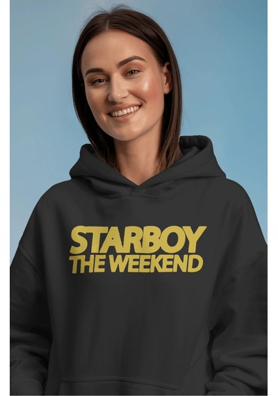 Sevbano Starboy The Weeknd Rapper Şarkıcı Sırt Baskılı Unisex Oversize Pr Siyah