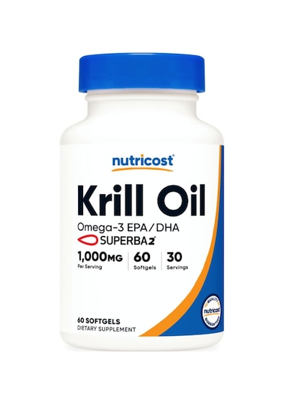 Nutricost Krill Oil 1000mg, 60 Softgels - Omega-3 Epa-dha Kri...