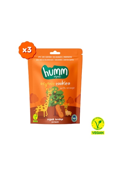 Organik Vegan Portakallı Kurabiye- 3 Adet 165 G