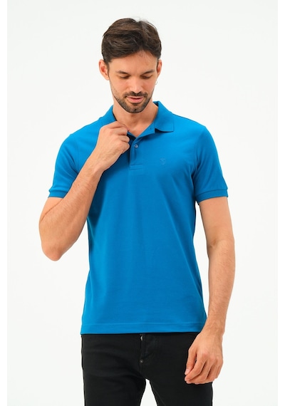 Classıc Pamuk Regular Comfort Erkek Polo Yaka Tişört Indigo