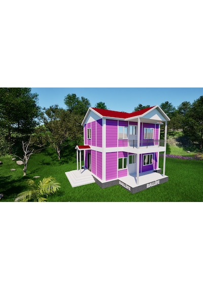 Ballife Prefabrik 114 M2 Standart Dubleks Prefabrik Konut