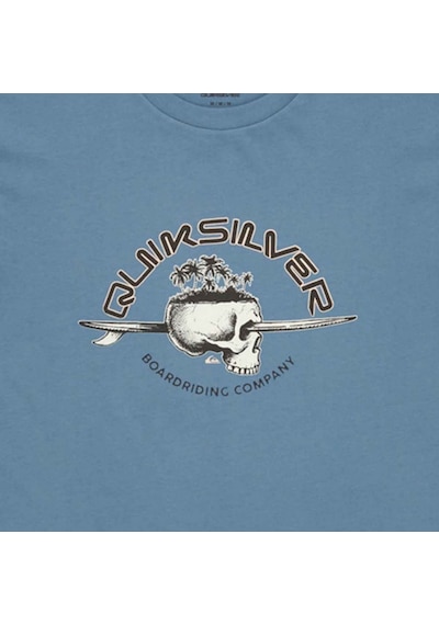 Quıksılver Quiksilver Skull Lines Erkek Mavi Tişört Blq0 Mavi