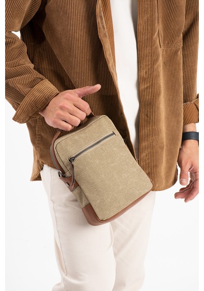 M 422 Mega Bag Erkek Portföy Omuz Çantası Camel-taba