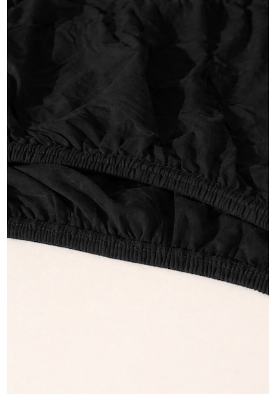 Bessy Penye Fitted Lastikli Çarşaf %100 Pamuk Kumaş Tek Çift Kişilik Battal King Size Siyah