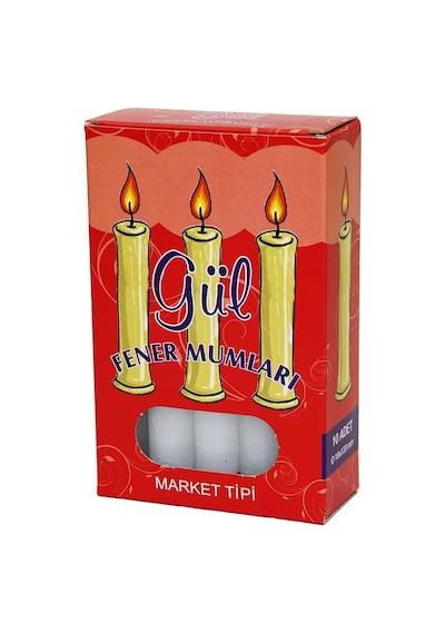 Gül Candle 320 10'lu Paket Market Mum