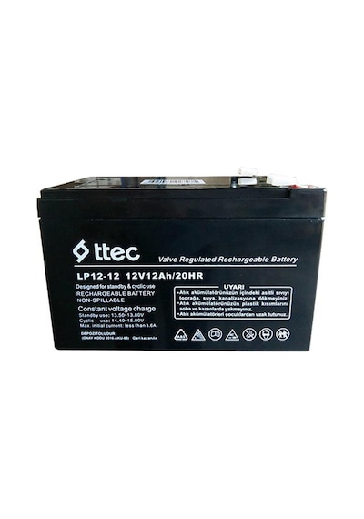 Ttec 12 V 12AH Bakımsız Kuru Akü 2024 Üretim