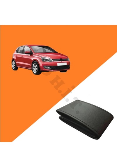 Volkswagen Polo 08-13 Uyumlu Deri Direksiyon Kılıfı Kaliteli Dikmeli Siyah