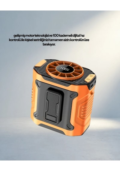 Taşınabilir Turbo Mini Fan - 3 Kademeli Hız Ve Type-c Şarj