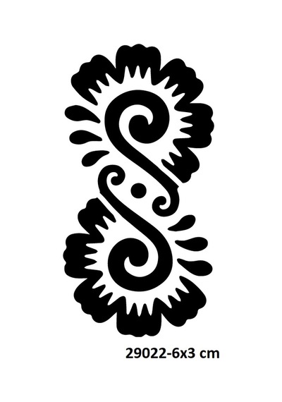 Airbrush Tattoo El Üstü Minimal Motif Stencil Süsleme Ve Boyama Kalıbı