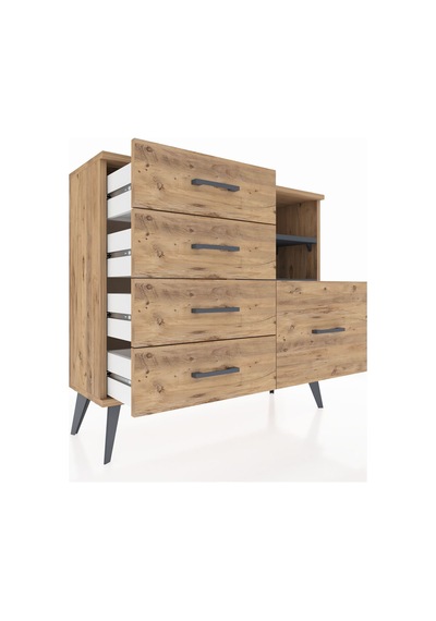 Arges Şifonyer 2 Raflı 5 Çekmeceli 88x30x80 Çam-antrasit/çam Antrasit/çam Arges Şifonyer 2 Raflı 5 Çekmeceli 88x30x80 Çam-antrasit/çam Antrasit/çam