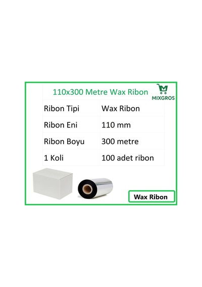 110x300 Metre Wax Ribon 100 Adet