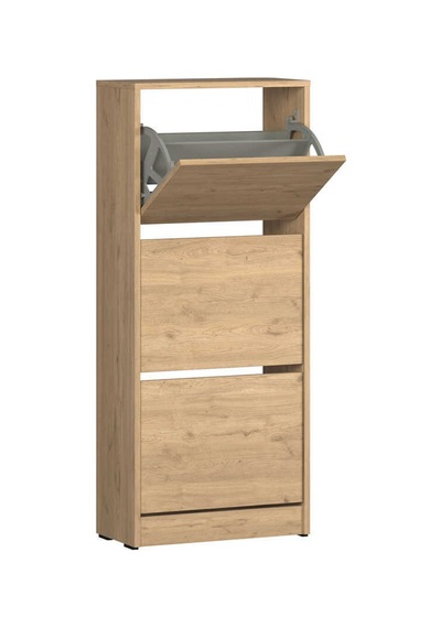 Flat Duo Üç Katlı Ayakkabılık Florida Meşe 51x119x26 Cm Meşe Flat Duo Üç Katlı Ayakkabılık Florida Meşe 51x119x26 Cm Meşe