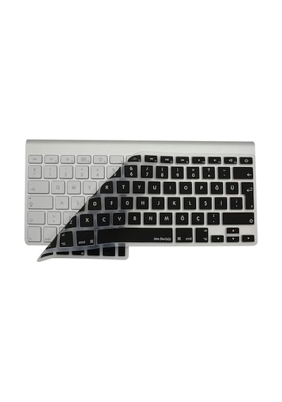 Apple Magic Keyboard A1314 A1243 Türkçe Q Uyumlu Klavye Koruyucu Uk İngilizce Iso Ters L Enter Silikon Kaplama Ultra İnce Kaymaz Toz Ve Sıvı Koruma Keyboard Cover Siyah