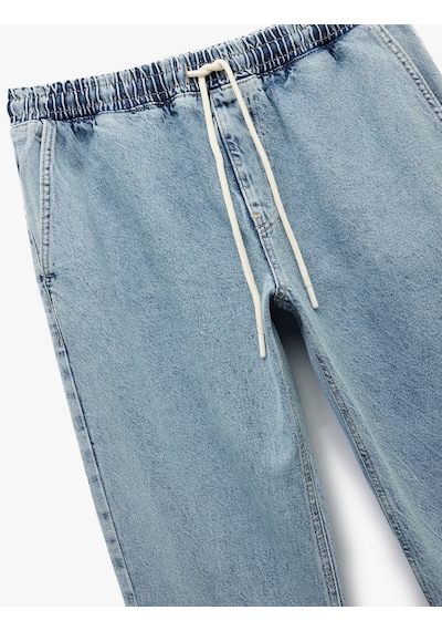 Koton Pamuklu Cep Detaylı Beli Bağcıklı Jean Pantolon Açık İndigo 6wam40041nd Açık İndigo Koton Pamuklu Cep Detaylı Beli Bağcıklı Jean Pantolon Açık İndigo 6wam40041nd Açık İndigo