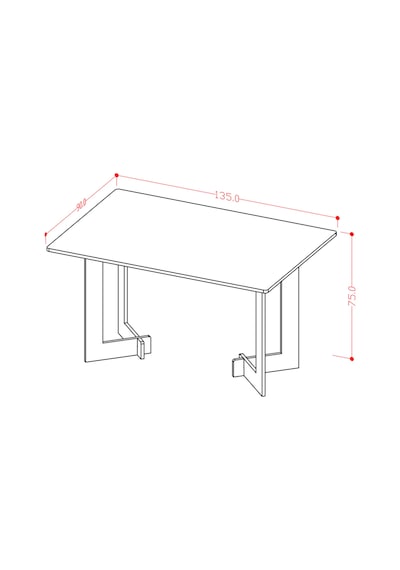 Asra Trend Yemek Masası YM-02 %100 MDF 6 Kişilik Modern Mutfak Masası Antrasit