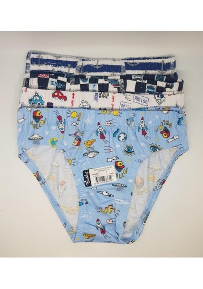 Tutku 0255 Erkek Çocuk Elastan Slip Külot 12 Adet