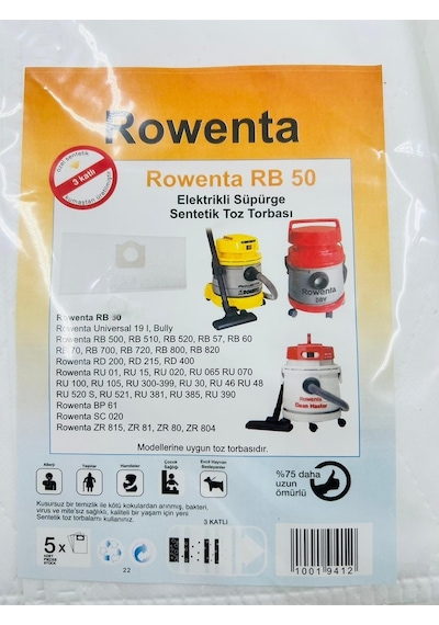 Sentetik Kazanlı Rb 50 Toz Torbası 5 Adet