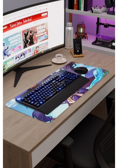 Mona Genshin Impact Anime Gacha V1 - 70x30 Xl Gaming Mouse Pad Fare Altlığı