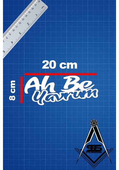 Ah Be Yavrum 20x8 Jdm Yazı Araba-motosiklet Cam Etiket Sticker Beyaz Renk Beyaz