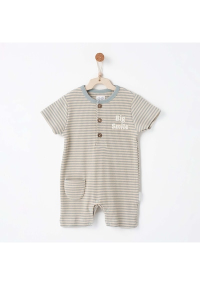 Andywawa Bebek Tulum Romper Bamboo Strıped Anw-ac26671 Mavi