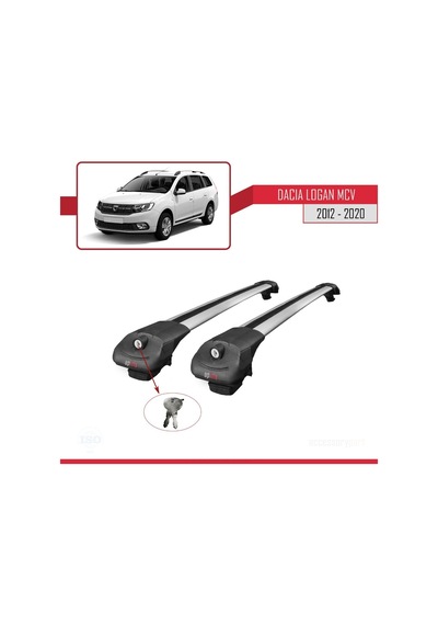 Dacia Logan Mcv 2012-2020 Arası İle Uyumlu Ace-1 Ara Atkı Tavan Barı Gri