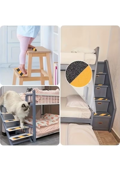 Merdiven Kaydırmaz Bant 5cm X 25m Merdiven Kaymaz Sarı Siyah Tdrtr