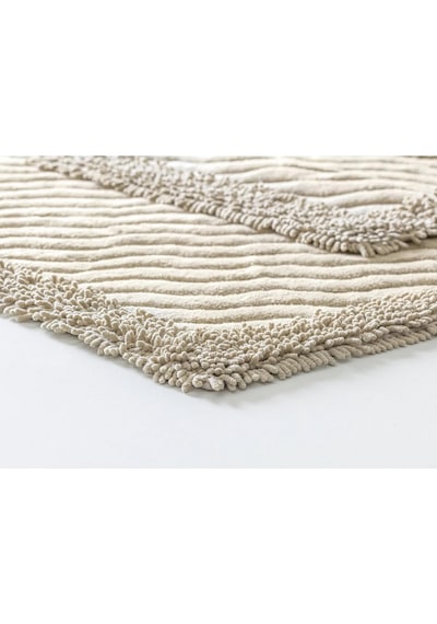 Cotton Marlow 2'li Pamuklu Klozet Takımı Vizon Banyo Paspas Seti Klozet Takımı Renkli