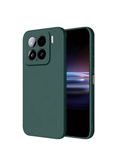 Xiaomi Mi 15 Pro Uyumlu Kılıf Nano İçi Kadife Silikon - Koyu Yeşil