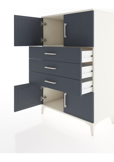 Hyperion Dolap Tek Raflı 3 Çekmeceli 4 Kapaklı 88x44x134 Aytaşı-antrasit Aytası Hyperion Dolap Tek Raflı 3 Çekmeceli 4 Kapaklı 88x44x134 Aytaşı-antrasit Aytası