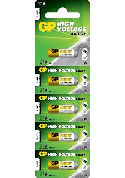 GP Super 27A MN27 12V Alkalin Kartela Pil 5 x 2'li