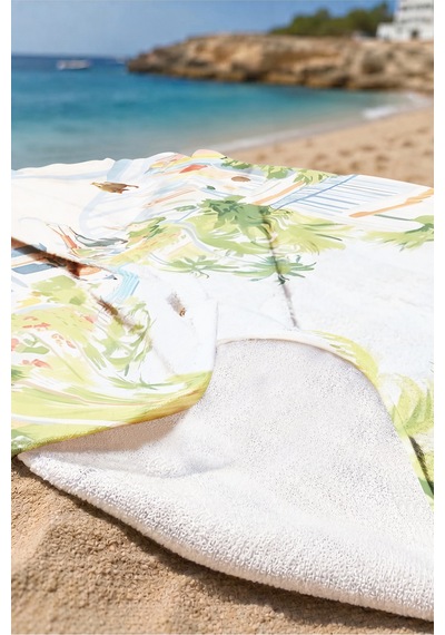 Tropikal Palmiye Sahil Plaj Havlusu-akdeniz Tatil Sokağı Modern Mavi Hızlı Kuruyan Mikrofiber Havlu Sisli Menekşe Tropikal Palmiye Sahil Plaj Havlusu-akdeniz Tatil Sokağı Modern Mavi Hızlı Kuruyan Mikrofiber Havlu Sisli Menekşe