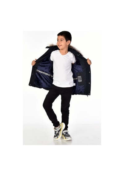 Benitto Kids Erkek Çocuk Natürel Kürklü Mont 51254-lacivert Lacivert