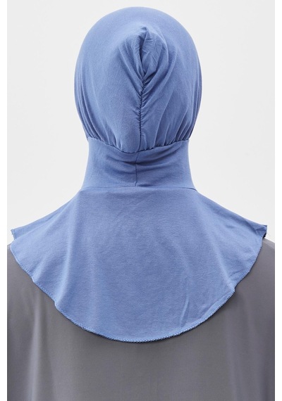 Altobeh Kadın Tesettür Pratik Boyunluklu Hijab - Sporcu Bone Açık Kot Açık Mavi