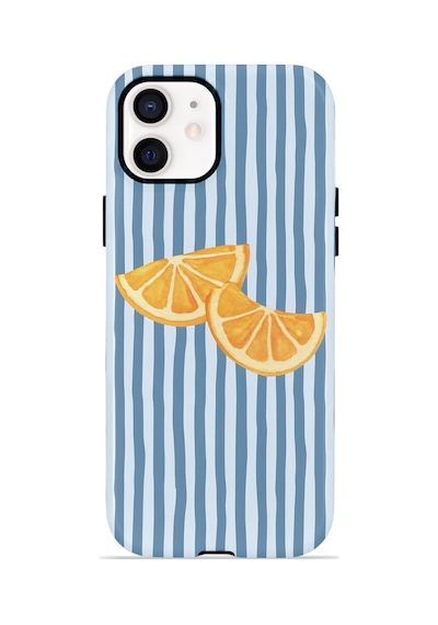Apple iPhone Uyumlu 11 Vorian Çift Katmanlı Magsafe Kılıf Blue Orange Slices
