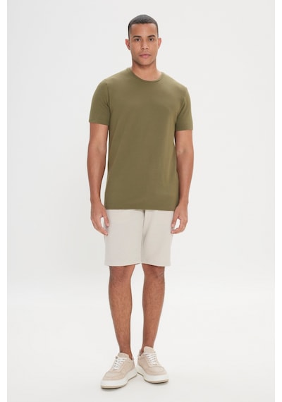 Ac&Co / Altınyıldız Classics Erkek Hakı Slim Fit Bisiklet Yaka Kısa Kollu Yumuşak Tuşeli Basic Tişört Haki Ac&Co / Altınyıldız Classics Erkek Hakı Slim Fit Bisiklet Yaka Kısa Kollu Yumuşak Tuşeli Basic Tişört Haki