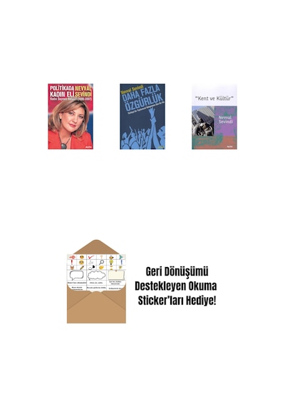 Politikada Kadın Eli + Daha Fazla Özgürlük + Kent Ve Kültür + Okuma Sticker'ları