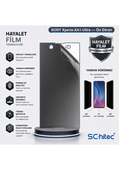 Xperia-xa1-ultra Uyumlu Ön Yüzey Hayalet Privacy Hidrojel Ekran Koruyucu 80170618
