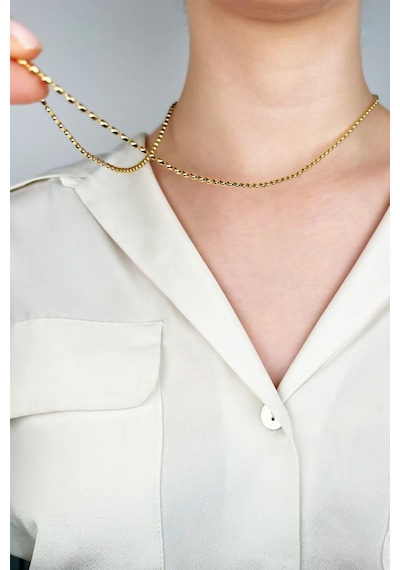 Xuping Ezme Pul Zincir - Gold Gold