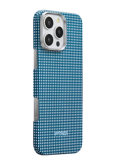 Apple Uyumlu iPhone   16 Pro Kılıf   Magsafe Özellikli Aramid Fiber Pitaka Ultra-slim Classic Serisi Ocean Blue Mavi