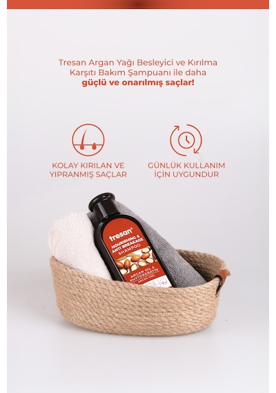 Argan Yağı Besleyici Ve Kırılma Karşıtı Bakım Şampuanı 300 Ml X 2 Adet Tüm Saçlar