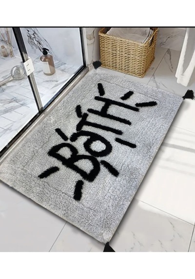 Spazio Füme 60x100 Cm Cotton Püsküllü Banyo Paspası Bpmk Renkli