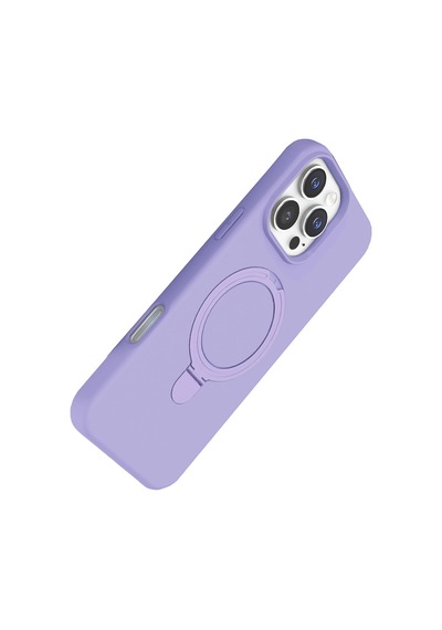Apple Uyumlu iPhone 16 Pro Max Regal Magsafe Standlı Kapak Lila\