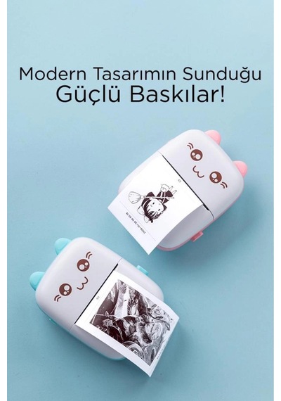 C9 Pembe Mini Yazıcı Taşınabilir Termal Yazıcı Kablosuz Bağlantı Ap Kontrol Cep Yazıcısı