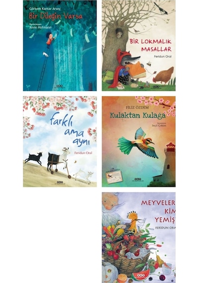 3-8 Yaş Resimli Eğitici 5li Kitap Seti Karton Kapak