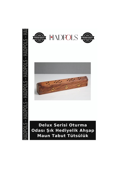 Delux Serisi Oturma Odası Şık Hediyelik Ahşap Maun Tabut Tütsülük